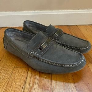 Calvin Klein Gray Suede Loafers